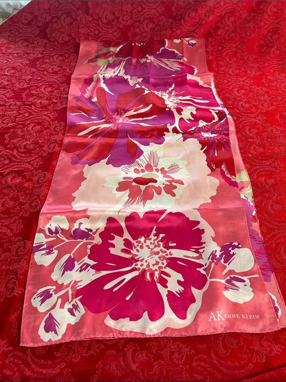Anne Klein Pink Floral Scarf 62
